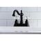 Kingston Brass KB1600PX Heritage 4" Centerset Bathroom Faucet, Matte Black KB1600PX - alternate 3